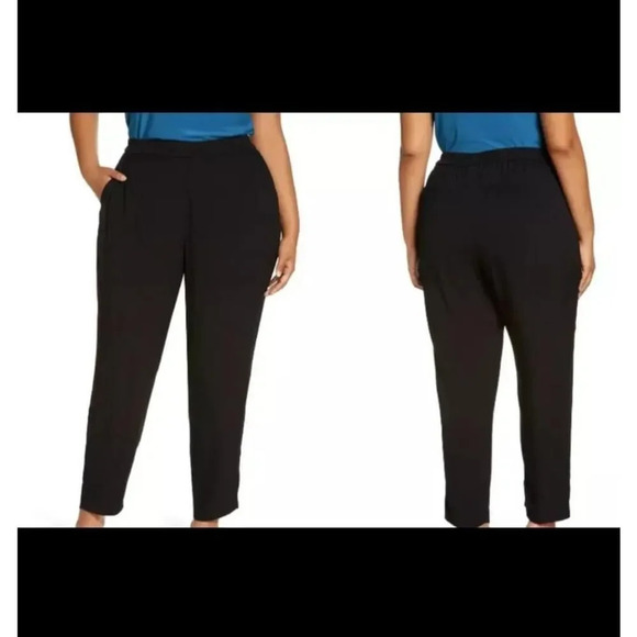 NWOT Halogen Black Straight Leg Pants Size 18 - Picture 1 of 10